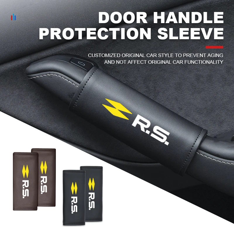 Кожаная Крышка для автомобильной дверной ручки, интерьер, автомобильное украшение для Renaul RS Clio Scenic Logan Megane Koleos Sandero saffane