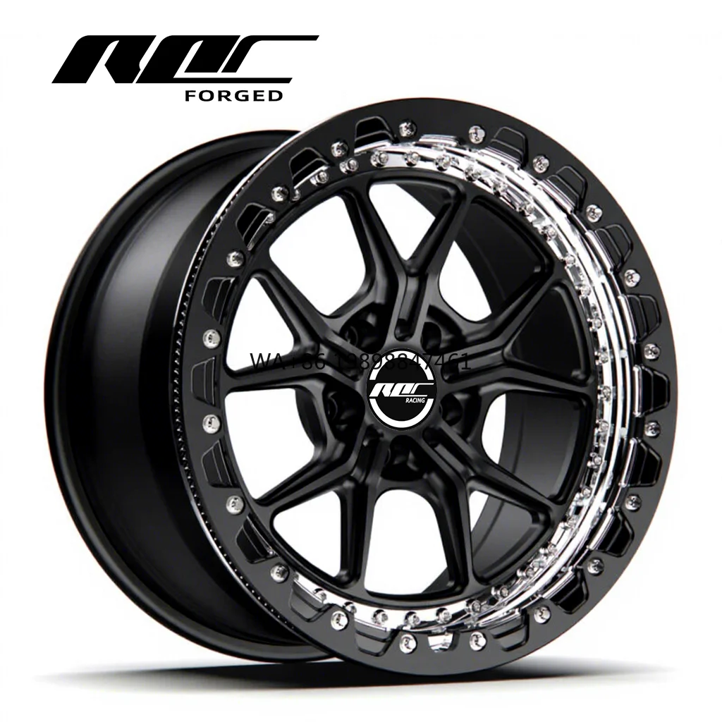 

Roc Custom Spoke Drag Wheels Rims 2 Piece Forged 17X10 17X10.5 17X11 18X11 18X12 Beadlock Racing Wheels for F30 350Z BRZ Q50