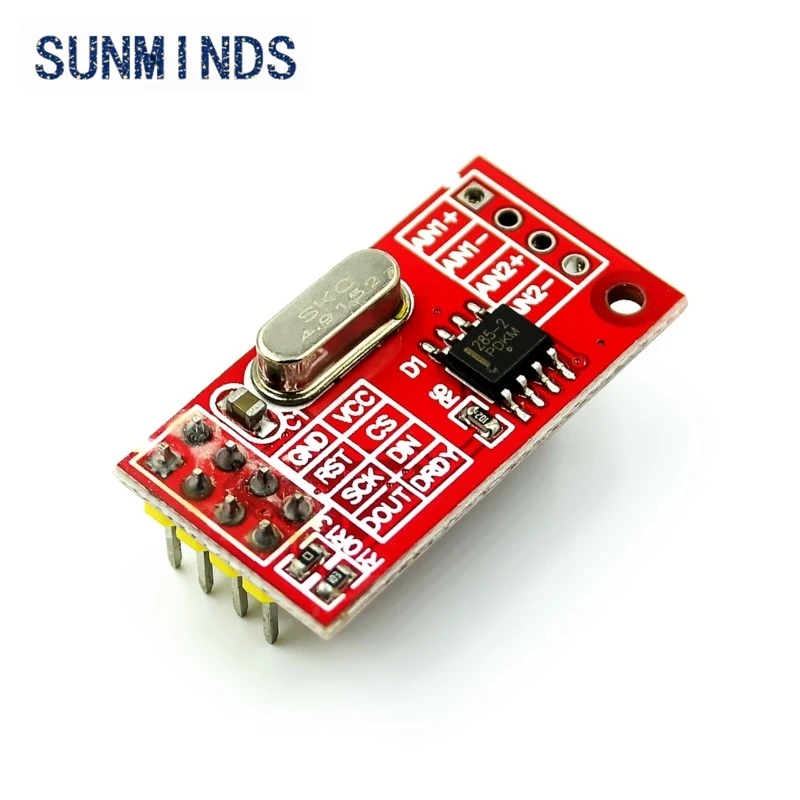 1pcs  AD7705 Dual 16 bit ADC data acquisition module programmable input gain SPI interface