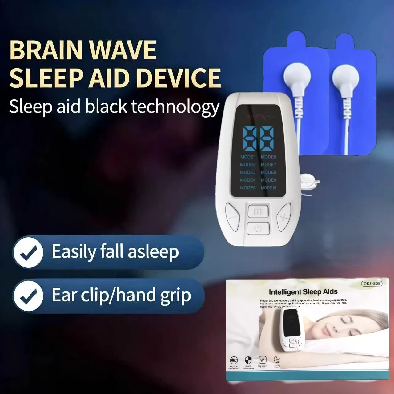 CES Therapy Device Sleep Aid with Vagus Nerve Stimulation for Brainwave Regulation Neuro Modulation