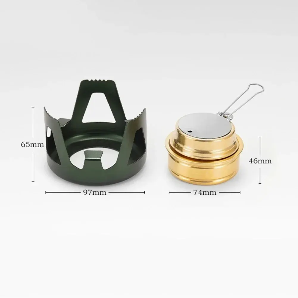 Portable Mini Alcohol Stove Burner Adjustable Firepower Gasoline Stove Aluminum Alloy Bracket Ultralight Brass Camping Stoves view 6