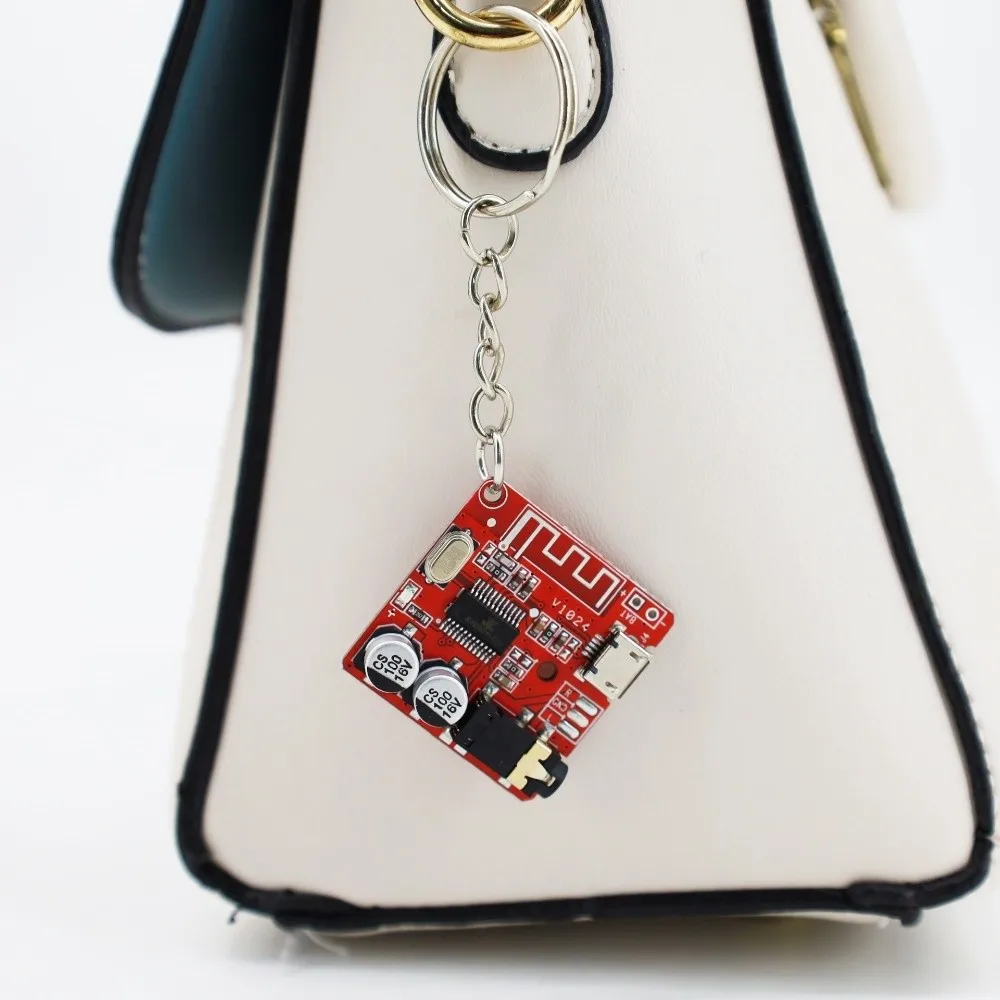 Real PCB Circuit Board Keychain Personalized Mechanical Electronic Component Key Fob Sturdy Cyberpunk Style Bag Pendant Charms