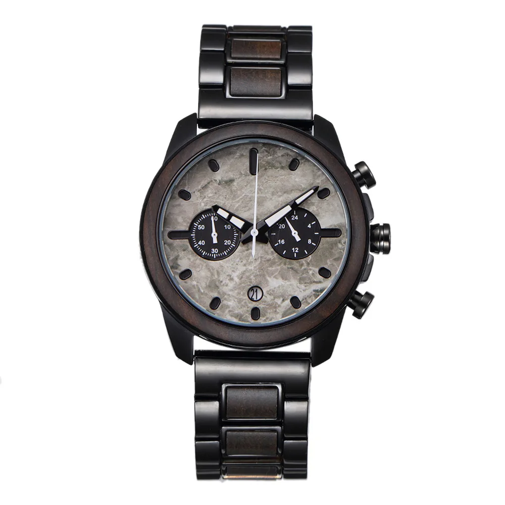 Fashion Multigunction Lovely Unisex Wood Watch Wholesale Wooden Man and Woman Chronograph Quartz Watch Waterproof Wristwatch