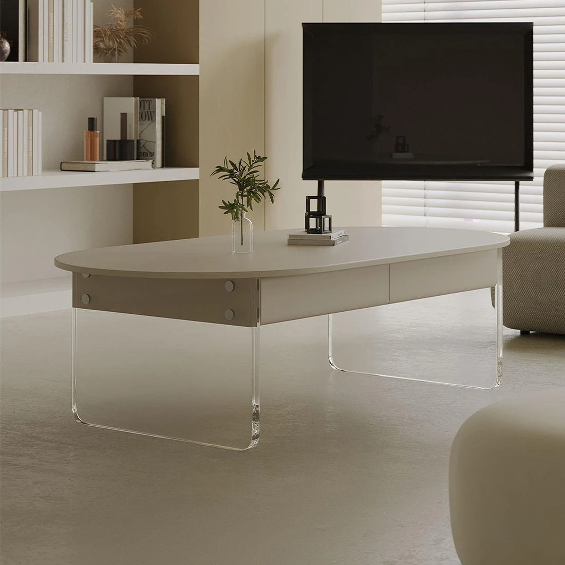 2023 new simple design integrated ins wind coffee table table living room household small-sized cream wind is minimal