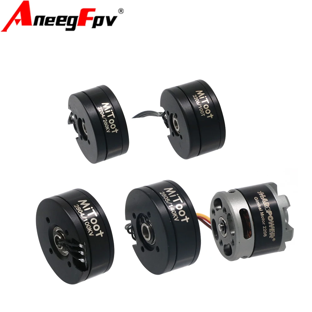 AneegFpv Brushless Motor 2208 80T/ 2204 260KV / 2804 100KV / 2805 140KV / 2206 100T For CNC Digital Camera Mount FPV