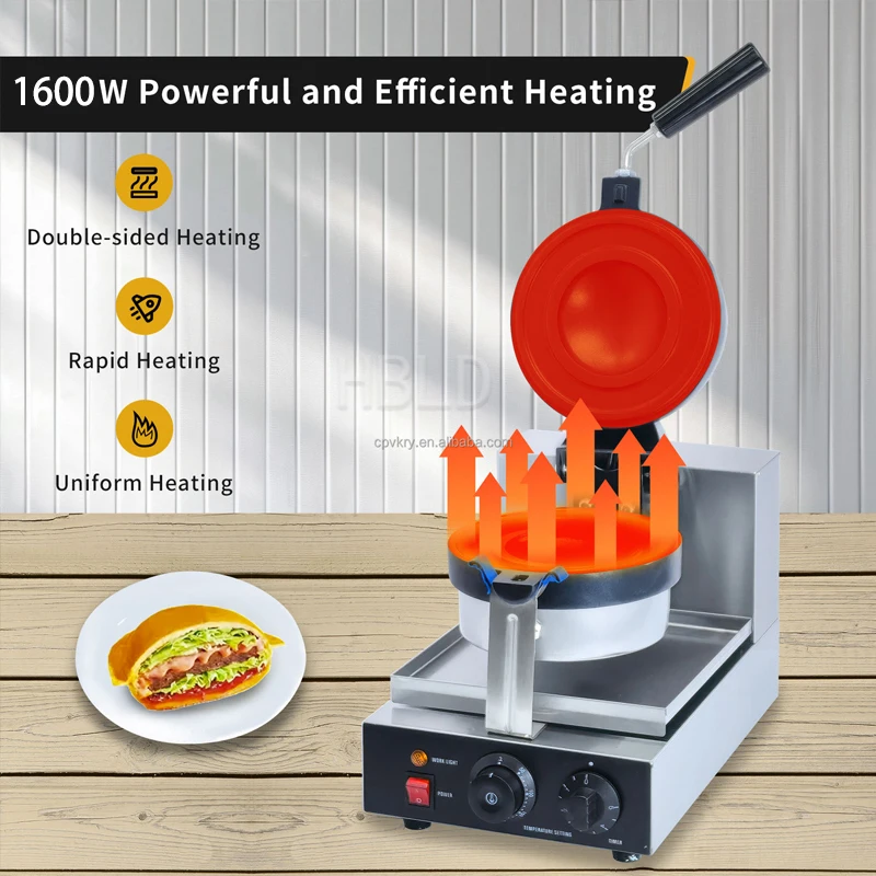 Household Double Sided Heating Hamburger Cake Ice Cream Burger Machine Small Kitchen Appliance for Cooking