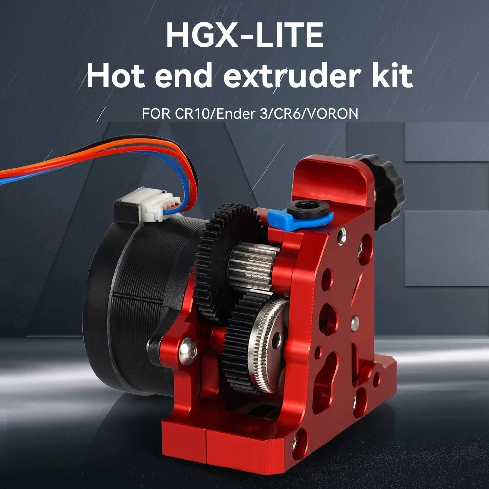 For CR10 CR 10S Ender3 V2 VORON HGX LITE Extruder Dual Gear Extruder Hard Steel Reduction Gear High Speed Motor 3D Printer Parts