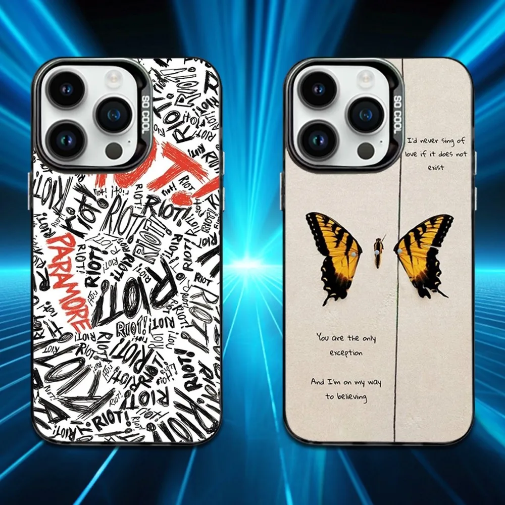 

Band P-Paramores Rock Phone Case For iPhone 16,15,14,13,12,11,Mini,Pro,MAX Black Matte Shockproof Cover