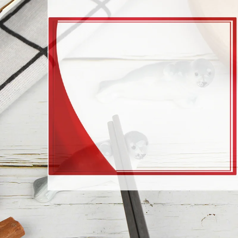 

2Pcs Ceramic Little Sea Lion Seal Design Chopstick Holder Household Decor Chopstick Rest Pillow Kitchen Tableware