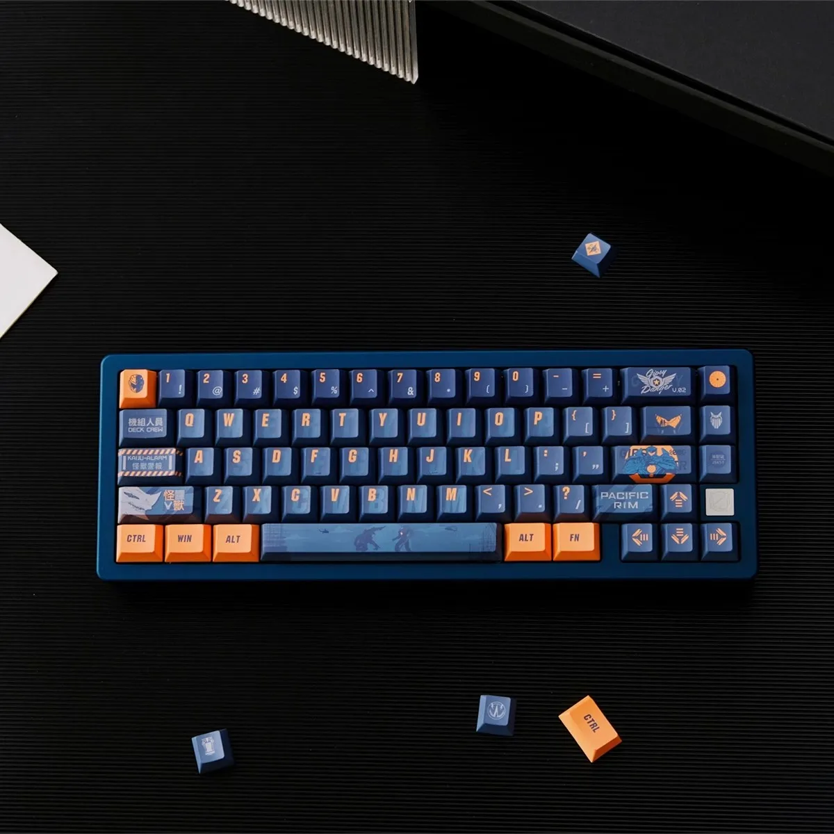 1 Set Pacific Rim Keycaps PBT Dye Subbed Key Caps Cherry Profile Customizable Language JP Korean Arabic French Russian German
