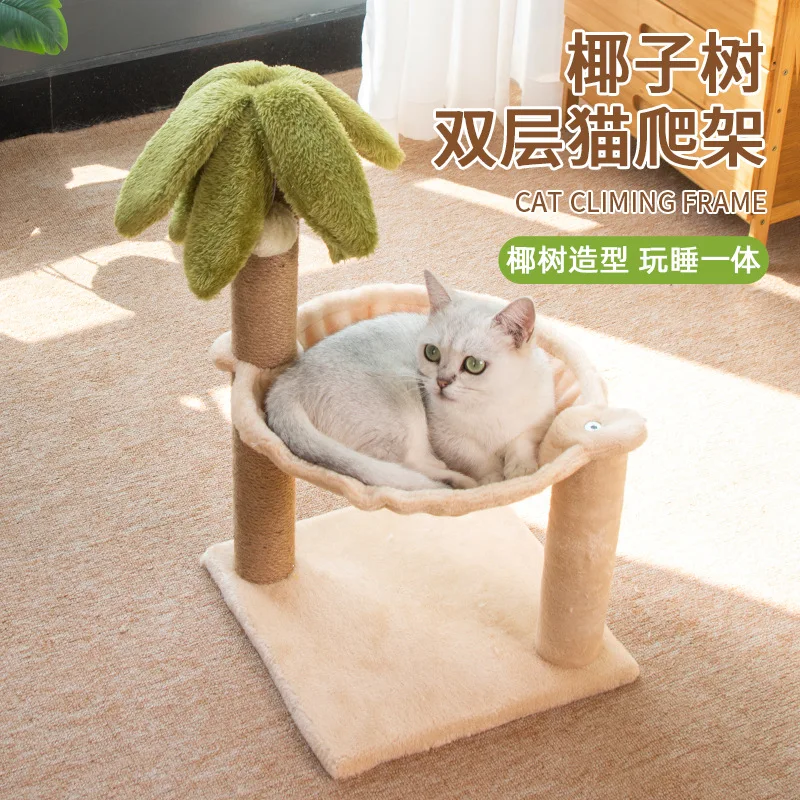 

Cat Tree For Indoor Cats Cat Tower With Sisal Fully Wrapped Posts Cat Climbing Tower Cat Scratching Posts With Hang Ball