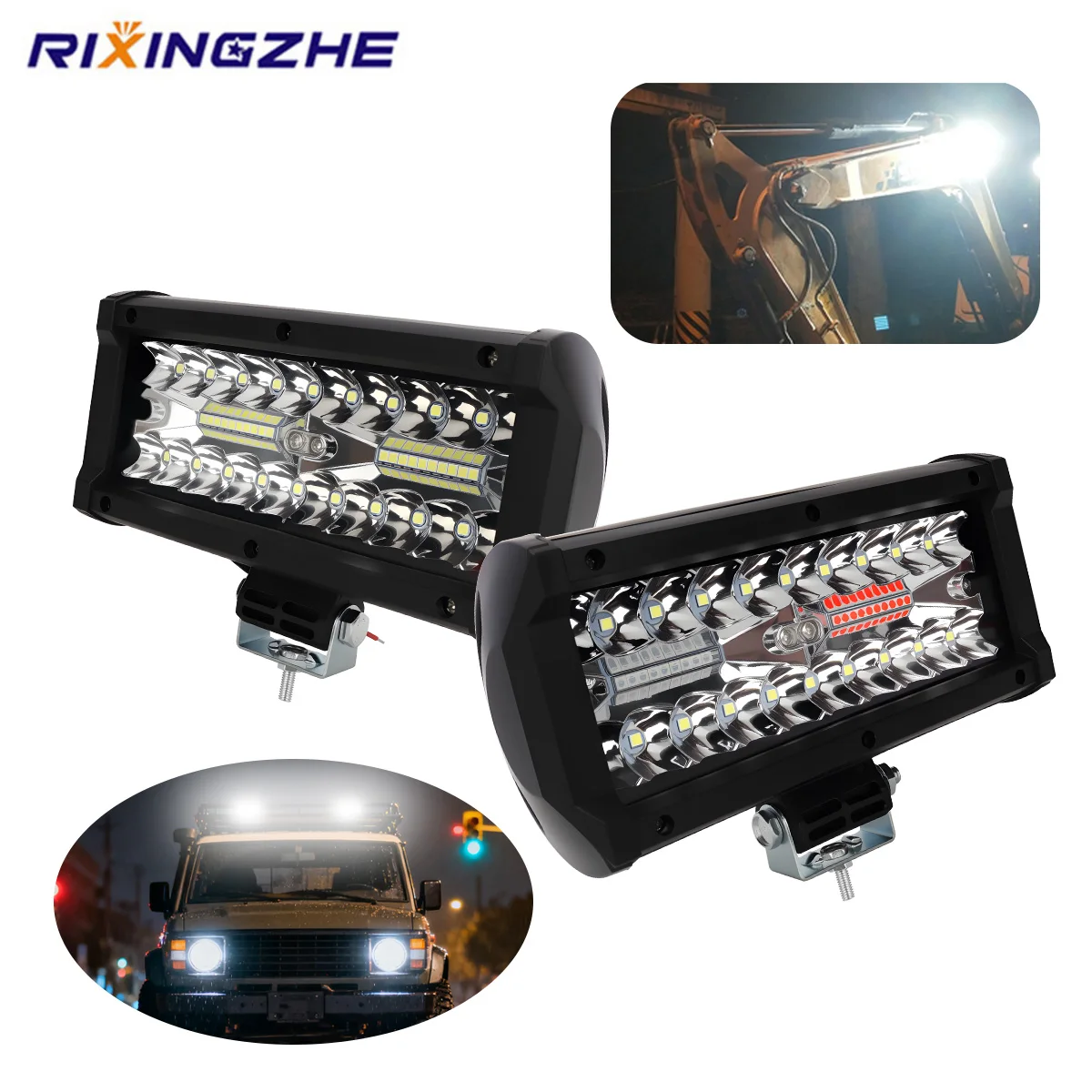 

1/2PCS 12V 24V Headlight Truck SUV ATV Light Bar LED Work Light 120W Car LED Spotlight Auxiliary Fog Lamp Driving Running Light