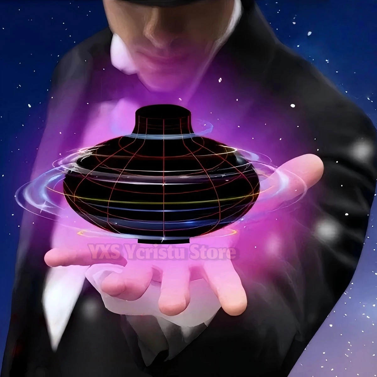 

Magic Flying Helicopter Spinner Fingertip Upgrade Flight Gyro Fly orb Hover Ball Mini Dron Aircraft Toys LED Type Toy Kids Gifts