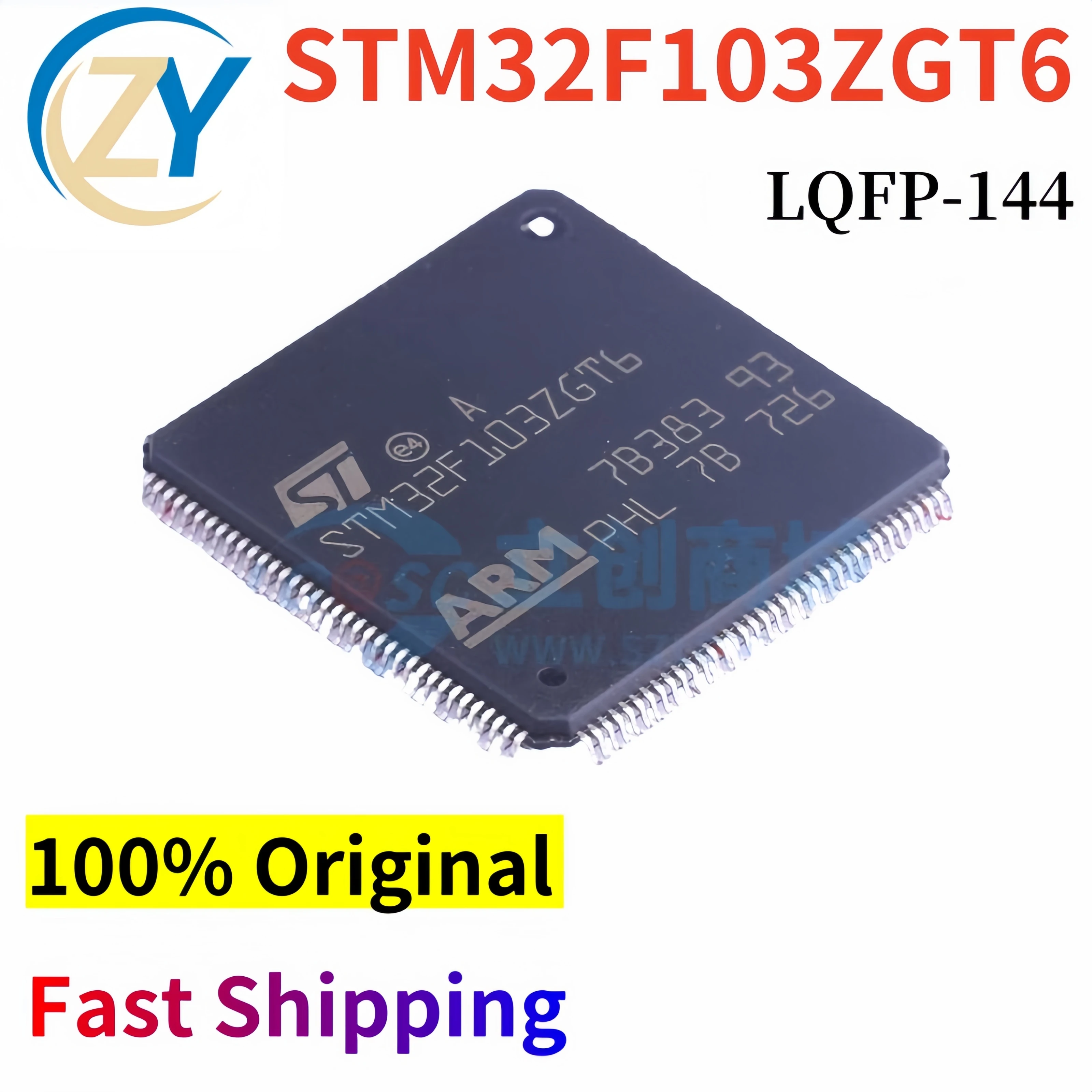 (2pcs) STM32F103ZGT6 32-Bit STM32F103 LQFP144 ARM CortexM3 72MHz 100% Original & In Stock