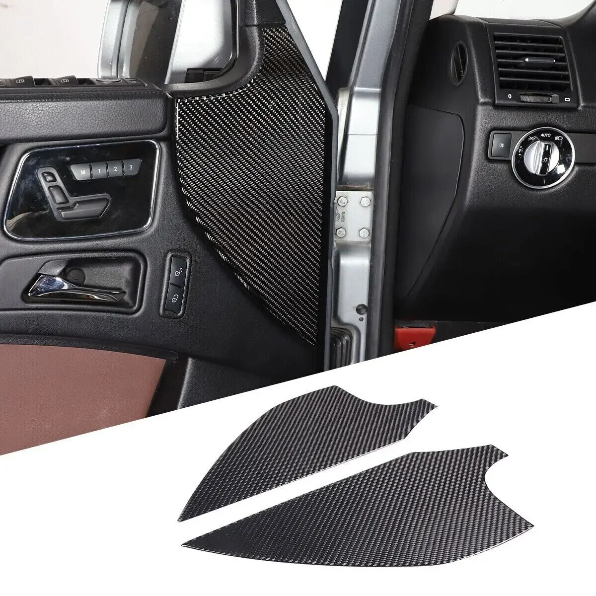 For Mercedes Benz G Class W463 2013-2018 Soft Carbon Fiber Car Inner Door Anti-Collision Panel Guard Kit Sticker Car Accessories