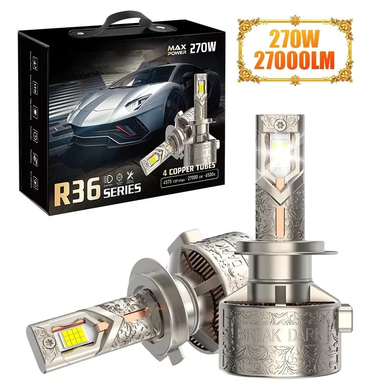 

270 Вт четырехъядерные медные трубки светодиодные фары H4 H7 Hi/Lo Beam 27000LM ультра яркие автомобильные светодиодные фонари обновление автомобильных аксессуаров