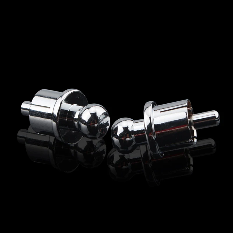 Zilver/Vergulde Rca Cap Plug Kortsluiting Stopcontact Phono Connector Rca Afscherming Jack Socket Bescherm Cover Doppen