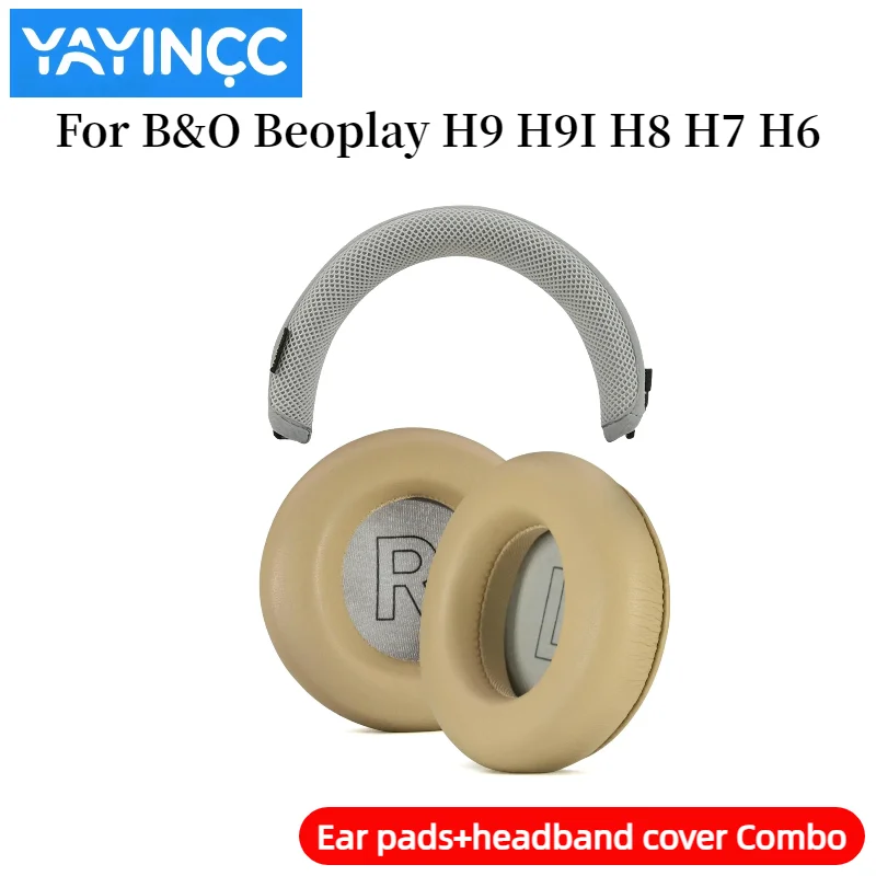 Zestaw wymiennych nauszników YAYINCC + pokrowiec na pałąk z zamkiem błyskawicznym do słuchawek B&O Beoplay H4 H6 H7, H9, H9i, HX H9 gen 3, poduszki nauszne — zdjęcie produktu 4