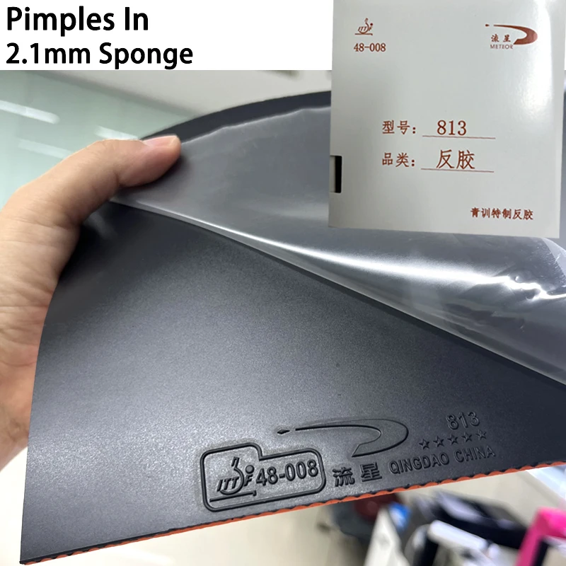 

Meteor 813 Youth Training Edition Резиновые шипы для настольного тенниса с оранжевой губкой 2,1 мм, одобренная ITTF, резиновая губка для пинг-понга для поезда