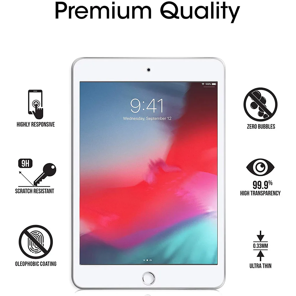 Film de protection d'écran pour tablette, verre Guatemala, anti-rayures, clarification, Apple iPad Air 2019, Air 3, A2ree, A2Element, A2153, paquet de 3