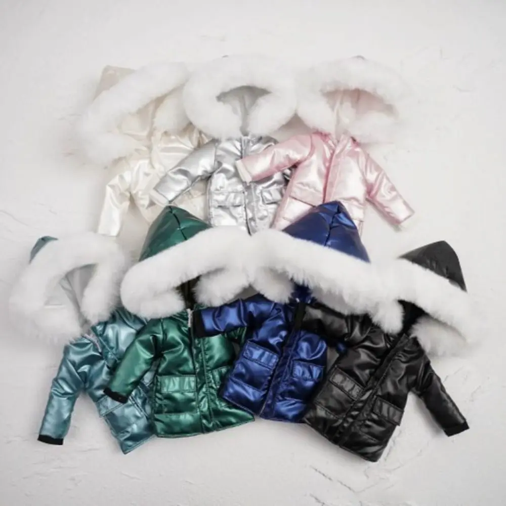 

Fashion Winter Coat Outfits Long Style DIY Accessories Thick Down Jackets Handmade for blythe Dolls For ob24 ob22 Dolls/
