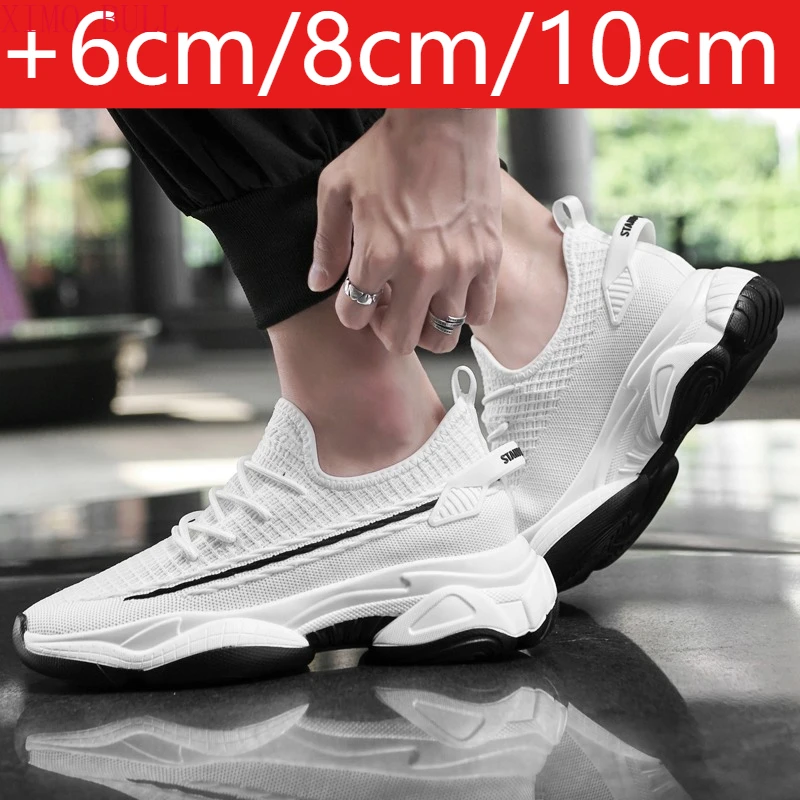 

Men Elevator Shoes Height Increase Sneakers Shoes for Men 10cm Breathable Casual Shoes Invisible Inner Heightening 8cm Men Shoes
