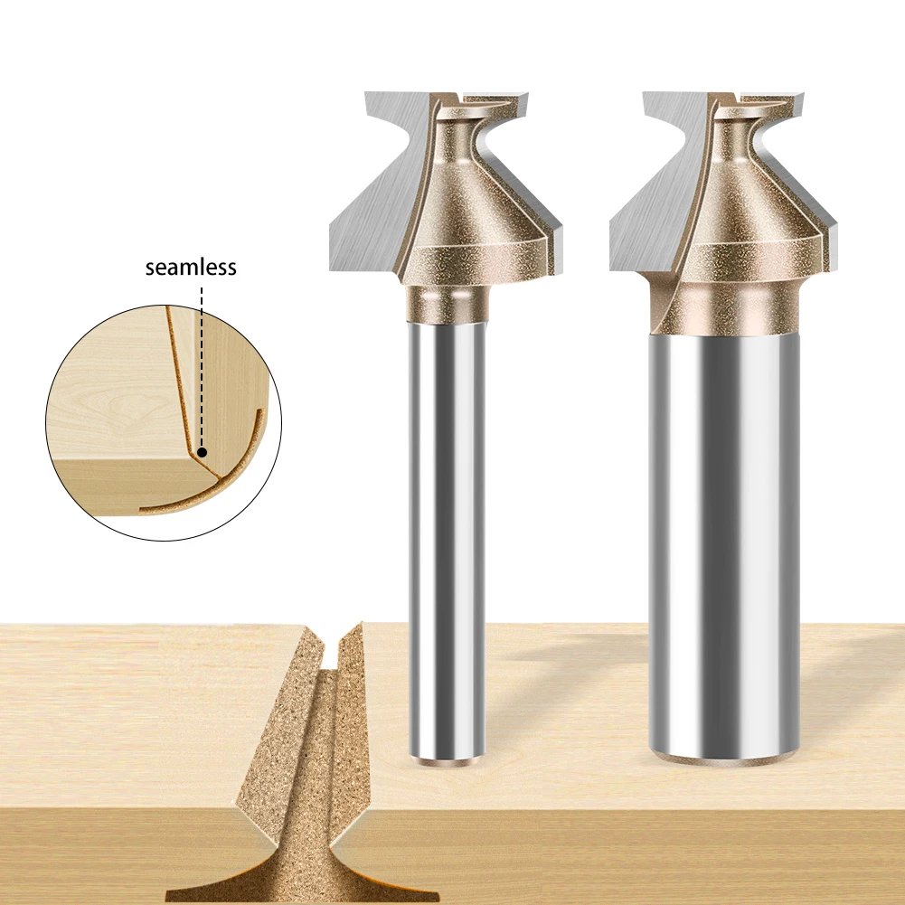 1 ud. Fresa de router integrada para curvar arcos de 6/8/12mm con vástago de 1/4" y 1/2" R8, para puertas de madera, paredes y gabinetes, herramientas de carpintería