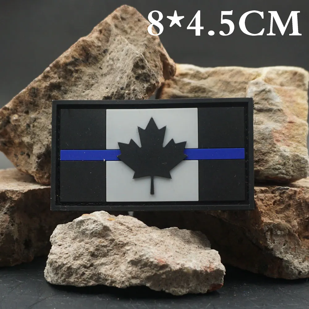 Canadian flag Tactical PVC Patches with Hook and Loop Backing for Backpacks Clothing military Accessories