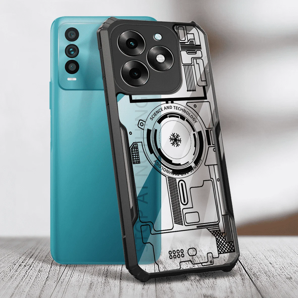 

Transparent Phone Case For infinix Hot 40 Pro Free Fire 40i 30 Free Fire 30i NFC Shock Fall Prevention Acrylic Case 2.Circuit