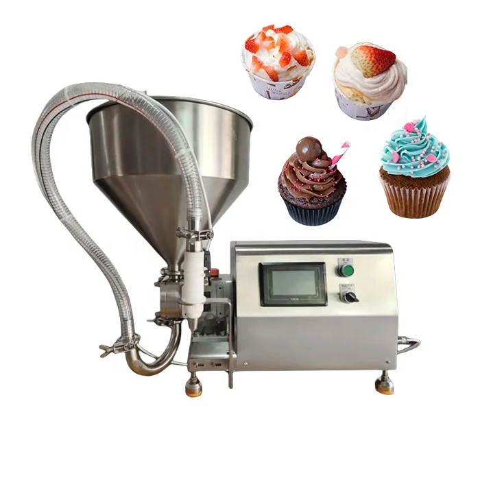 Semi-automatic Cream Filler Filling Machine Puff Core  Machine Cup Cakes Depositor Machine