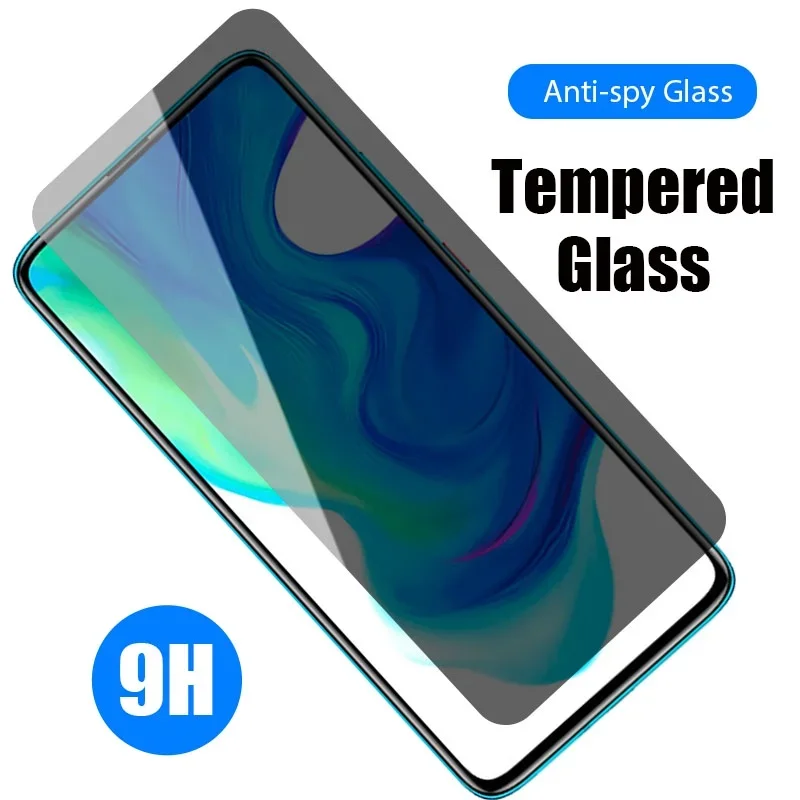 Anti-spy case for oppo a74 cover screen protector tempered glass on opo opp a 74 74a 5g oppoa74 oppo74a privacy glass