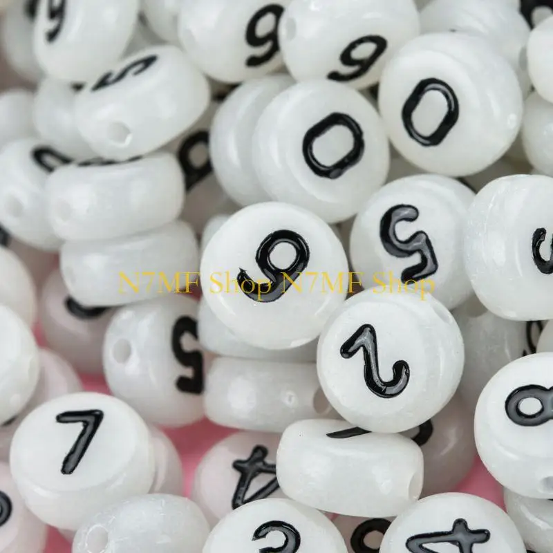 N7MF حبات مسطحة مضيئة وتجهيزات حبة لمجوهرات صنع القلادات #5