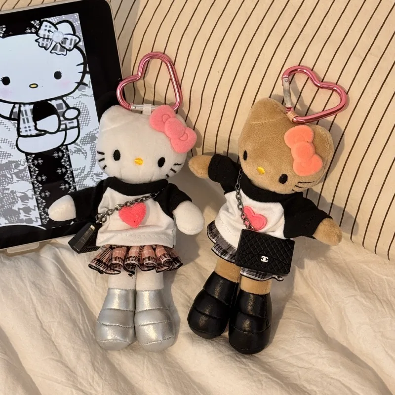 

New Sanrio Long Leg KT Keychain Kawaii Hello Kitty Pendant Cute Girl Cartoon Backpack Decoration Children's Birthday Gift