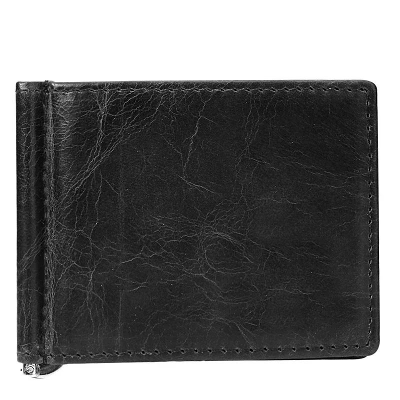 

Minimalist Wallet Short Style Retro Men's Wallet Head Layer Cowhide ID Card Holder Bag Genuine Leather Wallet