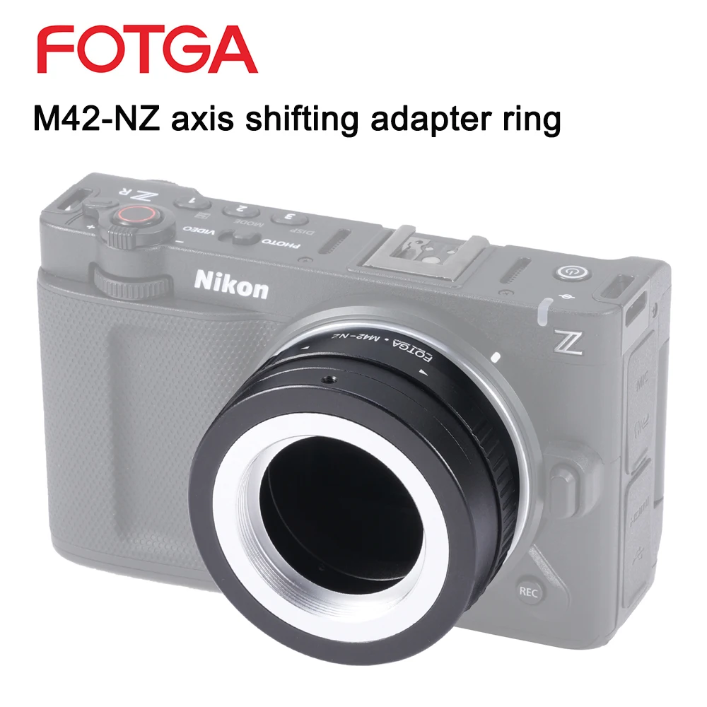 FOTGA Lens Adapter Ring For M42 Lens to For Nikon Z5 Z6 Z7 Z50 Z7II Z6II Z Mount Cameras M42-NZ 360 ° Axis shifting Adapter Ring