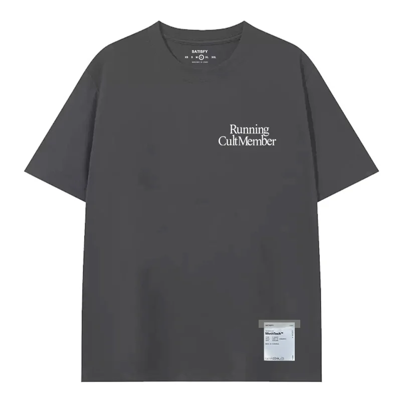 Hot Sales Fashion Japan Style High Quality Basic Style Satisfy T-Shirt Chest Letter Print Short Sleeve Casual Sporty Cotton Top