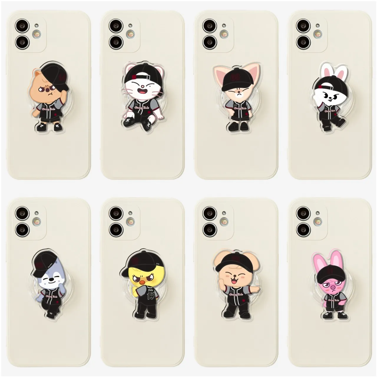 

SKZOO новая акриловая подушка безопасности для телефона с героями мультфильмов Stray Kids, выдвижная подставка, чехол для телефона, аксессуары, настольная подставка, периферийный вентилятор, подарки