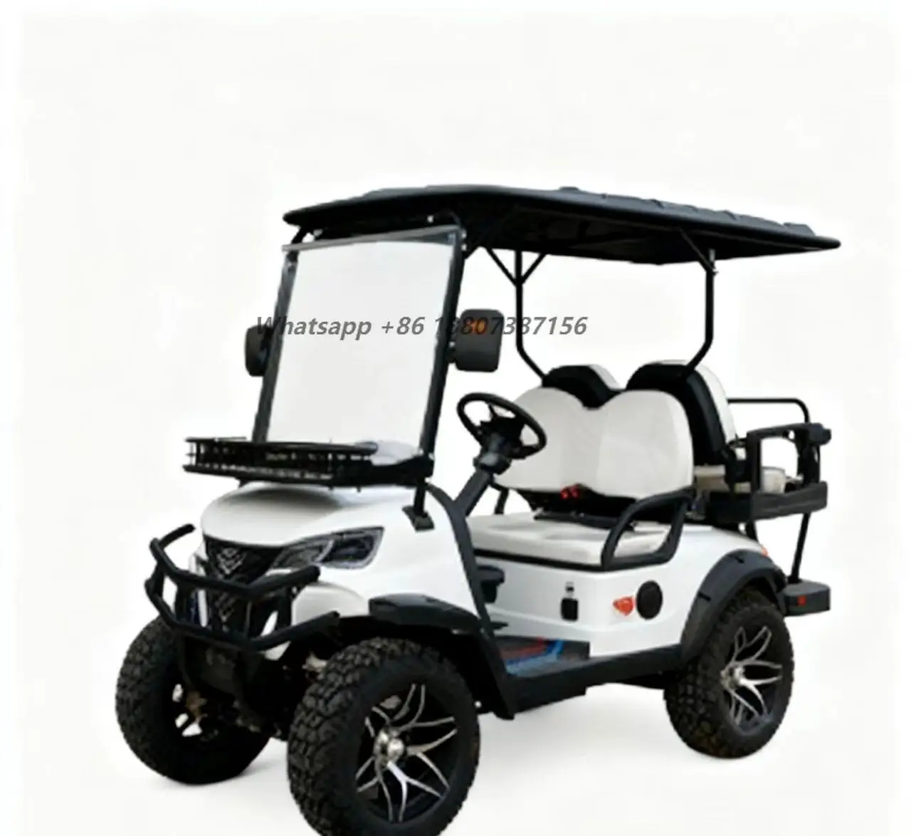 

High-End Off-Road Electric Golf Cart with 4 Seats & Sunshade Storage Battery 30Km/h Speed & 90km Range for Scenic Sightseeing