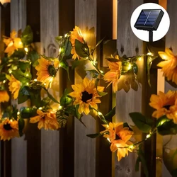 5/10M Sunflower String Lights Outdoor Waterproof Atmosphere String Lamp For Home Party Wedding Christmas Garden Decoration