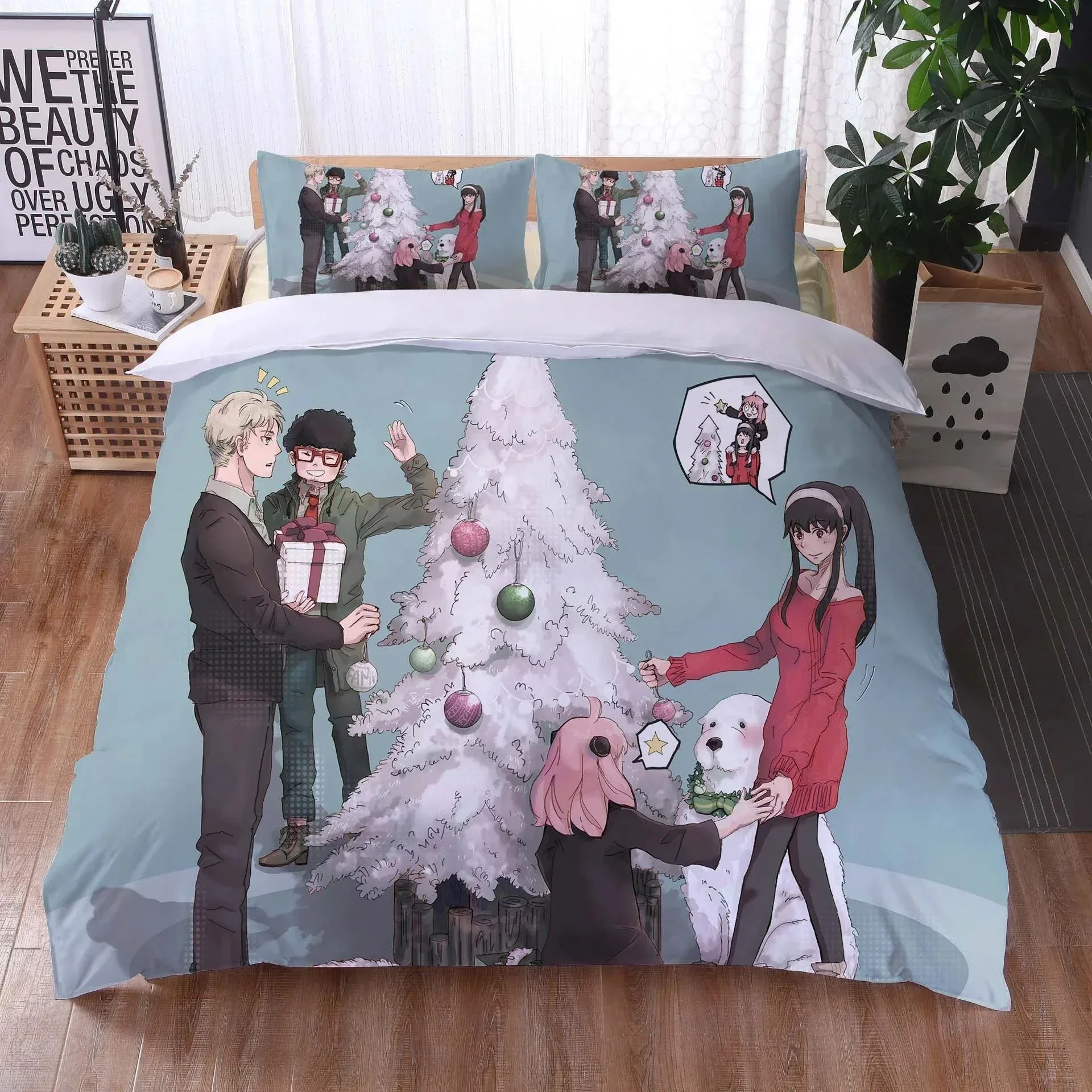 

Anime Spy x Family Bedding Set 3D Printed Suitable for Bedroom Duvet Cover Set With Pillowcases Kids Home Textile