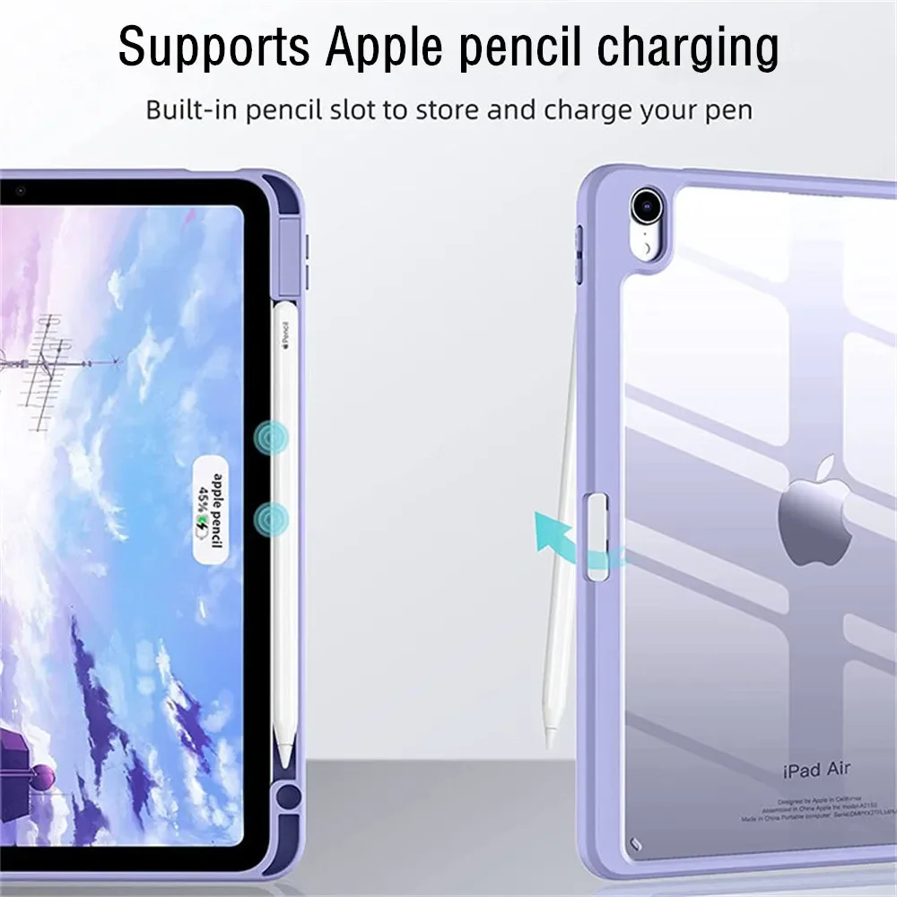 Fashion Case für IPad 2025 11. A16 Generation Hülle für IPad Air 11 13 M3 M2 10. 10.9 A2696 A2757 A2777 mit Bleistiftschlitzabdeckung