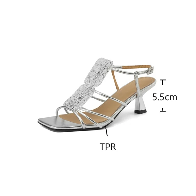 NEW Summer Women Sandals Microfiber Shoes for Women Sexy High Heel Shoes Vintage Roman Sandals Designer Shoes Женские сандалии