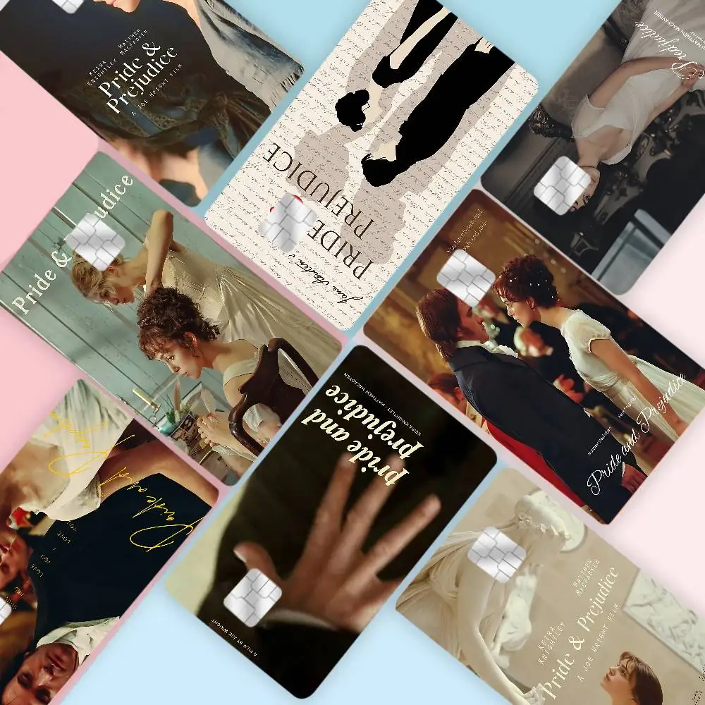 P-Pride & Prejudice Movie Anmie Sticker Film Skin Cover For Credit Card Debit Bank Card Front