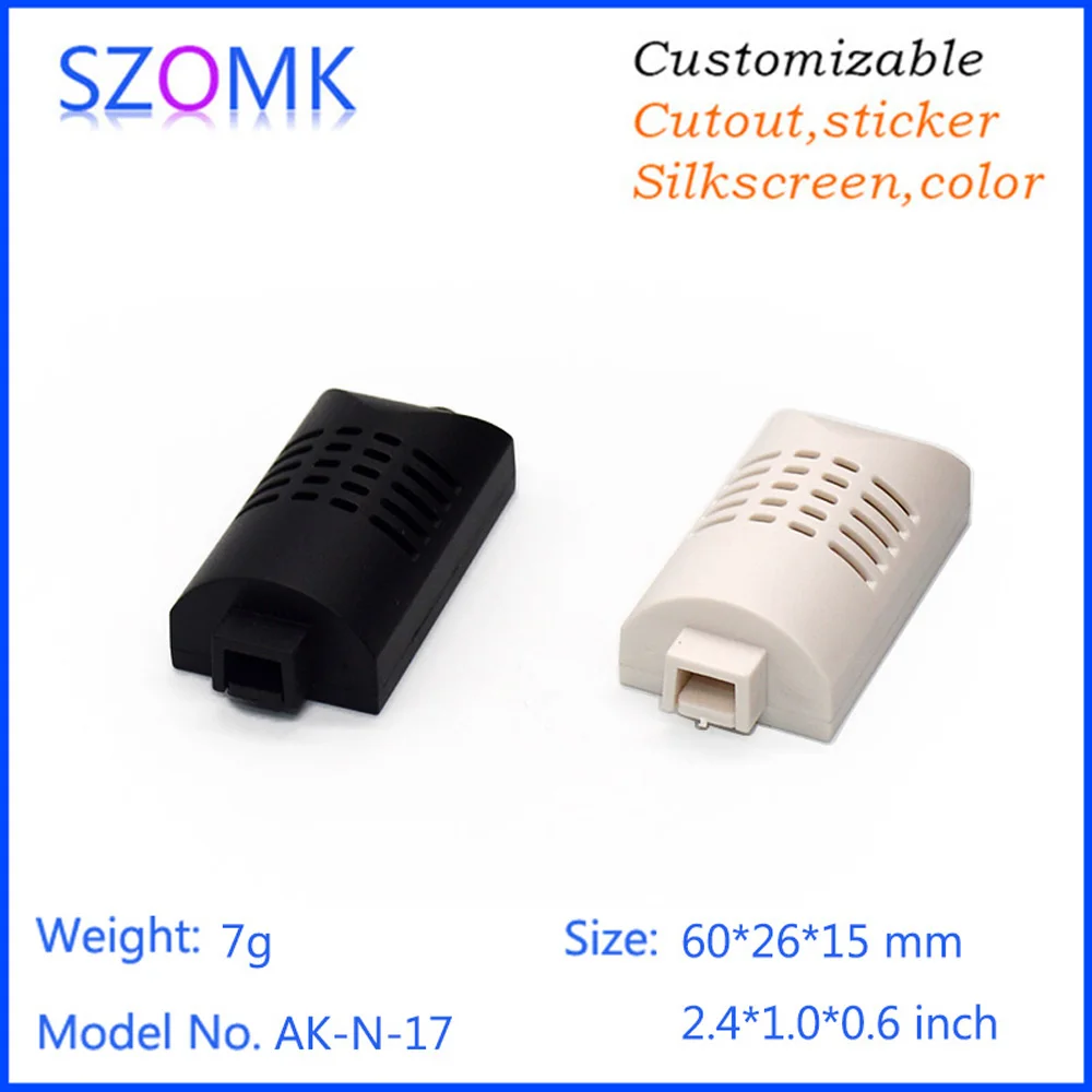 Small electronics enclosure plastic outlet boxes (4Pieces) 60*26*15mm szomk humidity control sensor enclosure project box