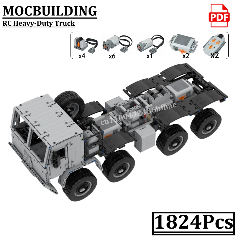 

Радиоуправляемый тяжелый грузовик с моторами, модель MOCBUILDING, строительная техника, инженерная машина, технологические игрушки, подарок