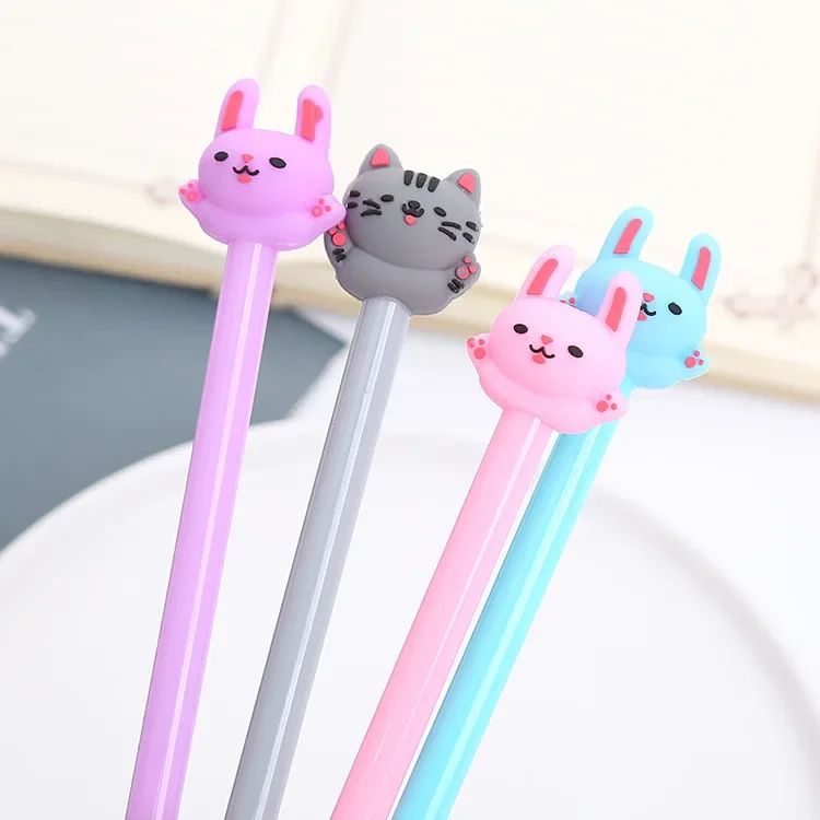 

50pcs Cartoon Cat Modeling Neutral Creative Student Cute Kitten Water Learning Stationery Office Signature