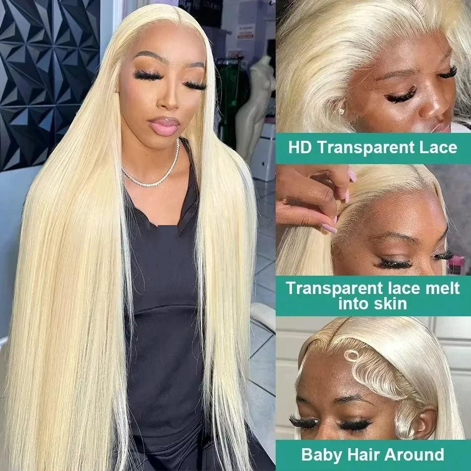 613 Blonde Lace Front Wig 13x6 Hd Lace Frontal Wigs 13x4 Hd Lace Wig For Woman Choice Brazilian Remy Straight Human Hair Wig