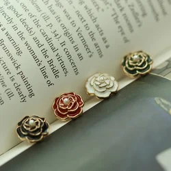 10pcs Camellia Metal Buttons 14.5mm Beautiful 3D Flower Zinc Alloy Shank Buttons Woman Clothes Accessories