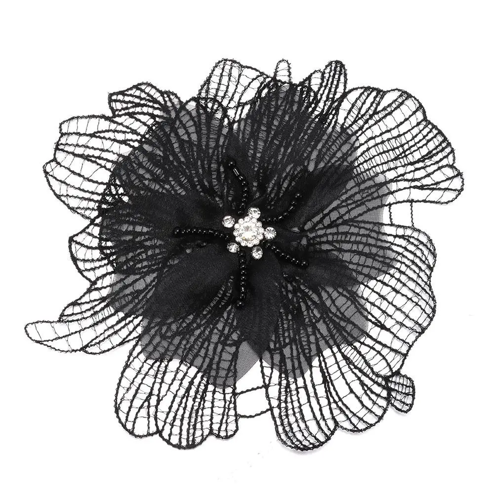 

Dress DIY Decorative Handmade Flower Patches Cloth Fabric Sew On Flower Lace Patches Appliques Multilayer Floral Patches