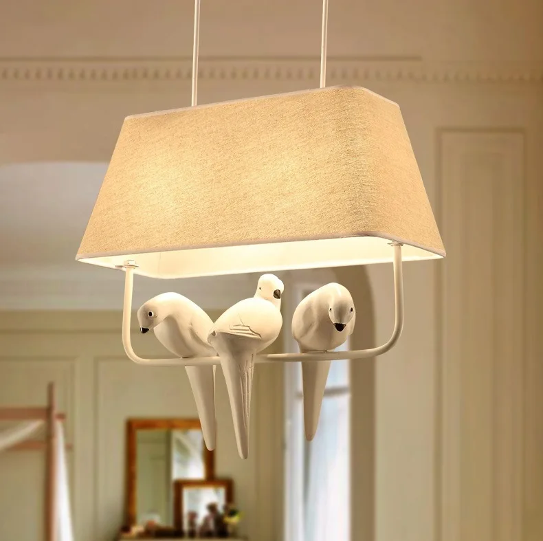 Lampe Oiseaux à Trois Têtes de Style Nordique Moderne et Simple, Luminaire Décoratif d'Nik, Idéal pour une Chambre à Coucher, un Restaurant ou une Chambre d'Enfant